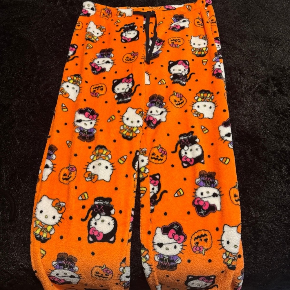 Hello Kitty Orange Halloween pajama pants